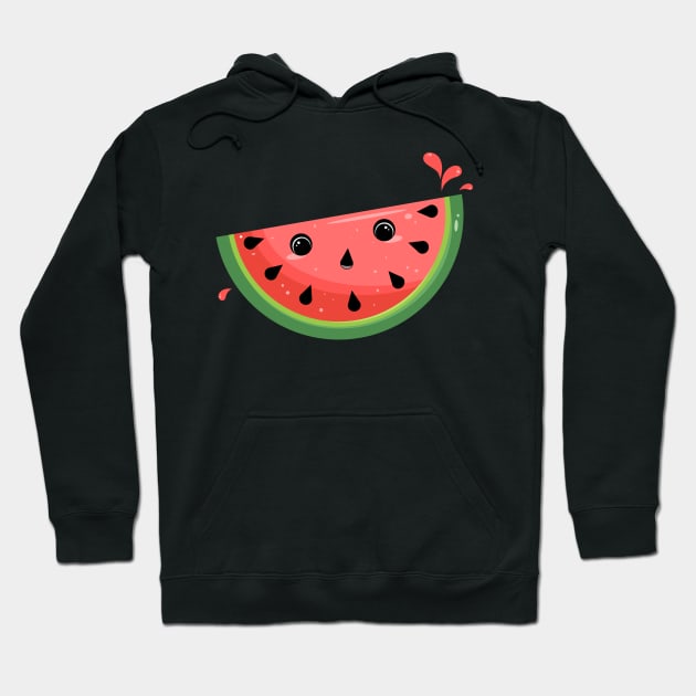 Shocked Kawaii Watermelon Hoodie by H. R. Sinclair